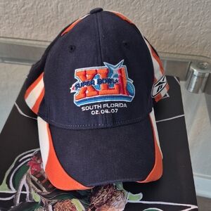 Reebok Navy and Orange Super Bowl Hat